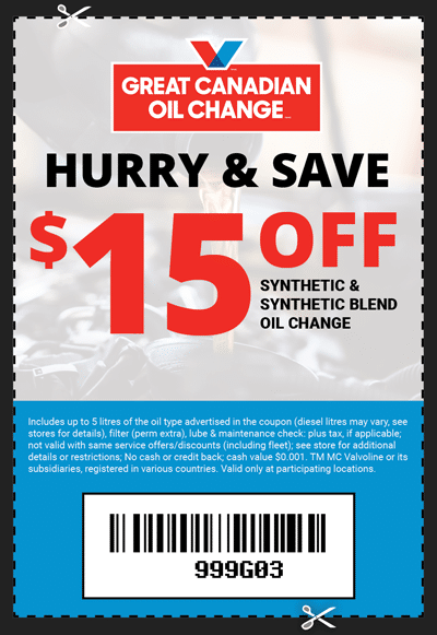 Coupon Landing Page Great Canadian Oil Change   Coupon 999G03 